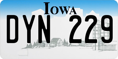 IA license plate DYN229