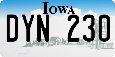 IA license plate DYN230