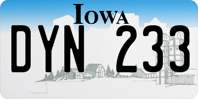IA license plate DYN233