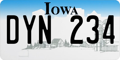 IA license plate DYN234
