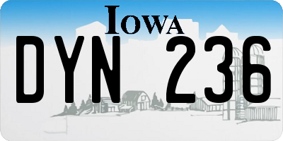 IA license plate DYN236