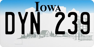 IA license plate DYN239