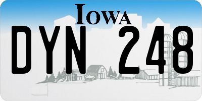 IA license plate DYN248