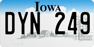 IA license plate DYN249
