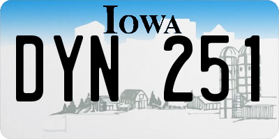 IA license plate DYN251
