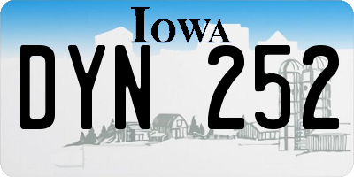 IA license plate DYN252