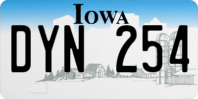 IA license plate DYN254