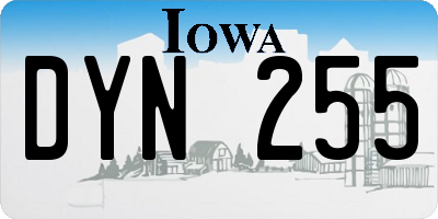 IA license plate DYN255