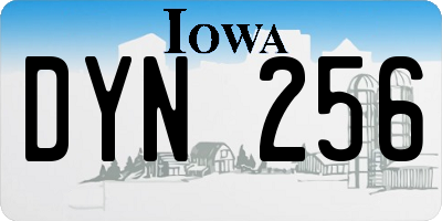 IA license plate DYN256