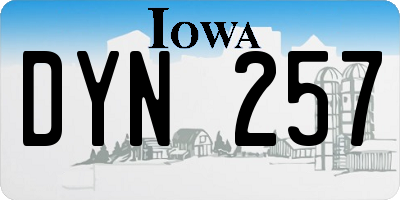 IA license plate DYN257