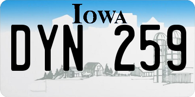IA license plate DYN259