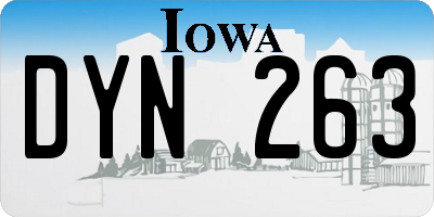 IA license plate DYN263