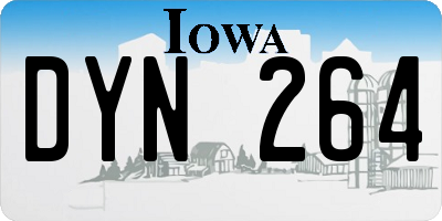 IA license plate DYN264