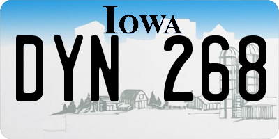 IA license plate DYN268
