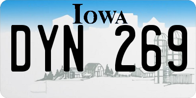 IA license plate DYN269