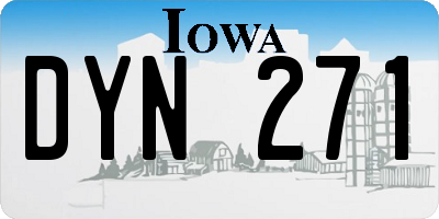 IA license plate DYN271