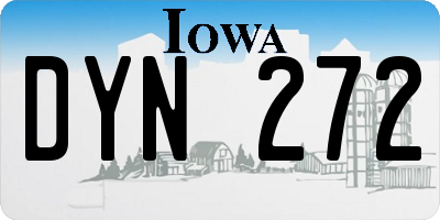 IA license plate DYN272