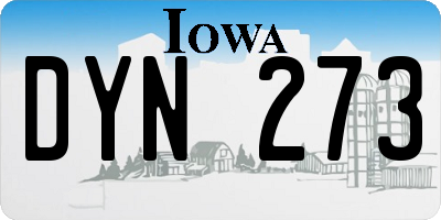 IA license plate DYN273