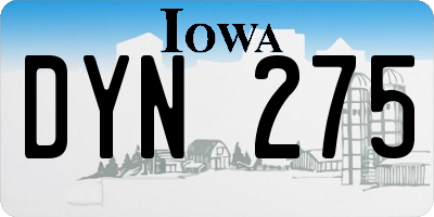 IA license plate DYN275
