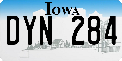 IA license plate DYN284