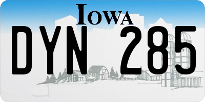 IA license plate DYN285