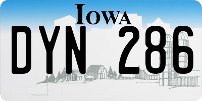 IA license plate DYN286