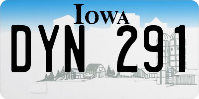 IA license plate DYN291