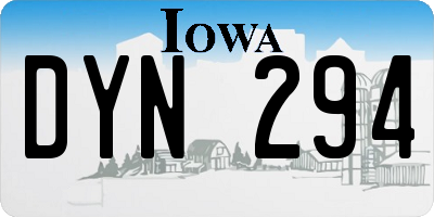 IA license plate DYN294