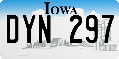 IA license plate DYN297
