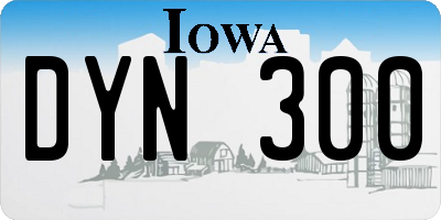 IA license plate DYN300