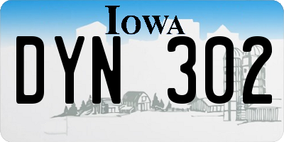 IA license plate DYN302