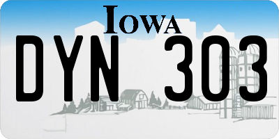 IA license plate DYN303