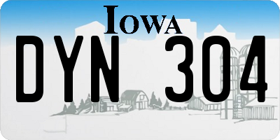 IA license plate DYN304