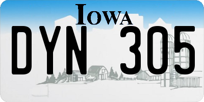IA license plate DYN305