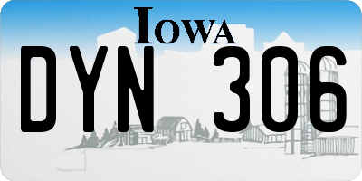 IA license plate DYN306