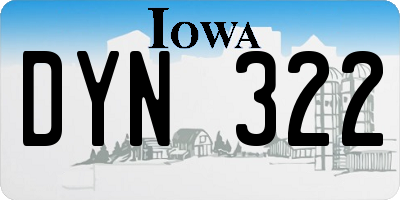 IA license plate DYN322