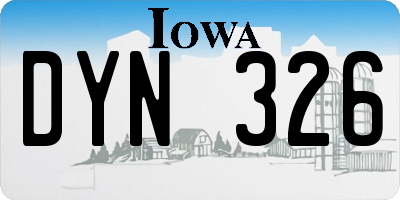 IA license plate DYN326
