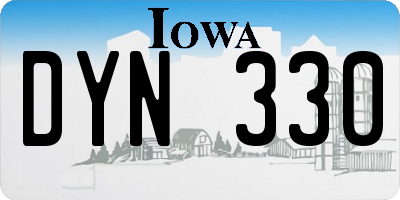 IA license plate DYN330