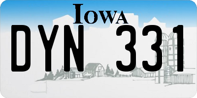 IA license plate DYN331