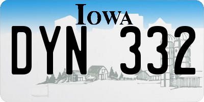 IA license plate DYN332