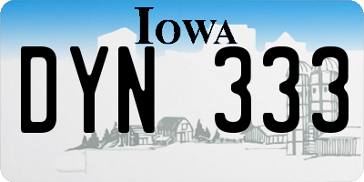 IA license plate DYN333