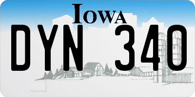IA license plate DYN340