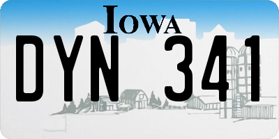 IA license plate DYN341