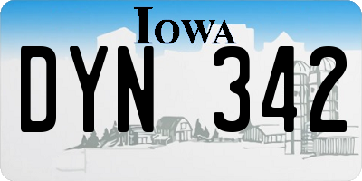 IA license plate DYN342