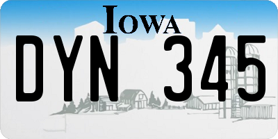 IA license plate DYN345