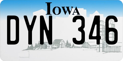 IA license plate DYN346