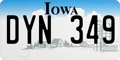 IA license plate DYN349