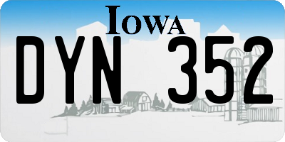 IA license plate DYN352