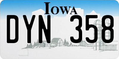 IA license plate DYN358