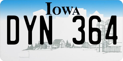 IA license plate DYN364